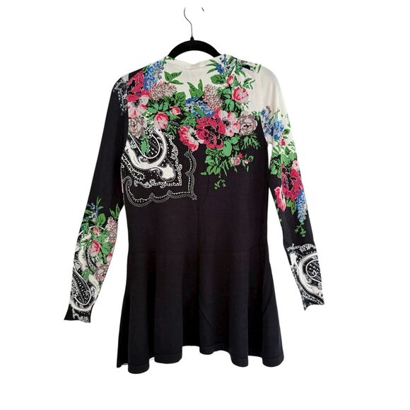 Etro Milano Button Front Floral Peplum Tunic Cardigan Multicolor Size 42 - Picture 3 of 5